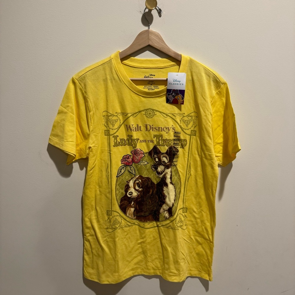 NWT Disney classics yellow lady and the tramp T-shirt top